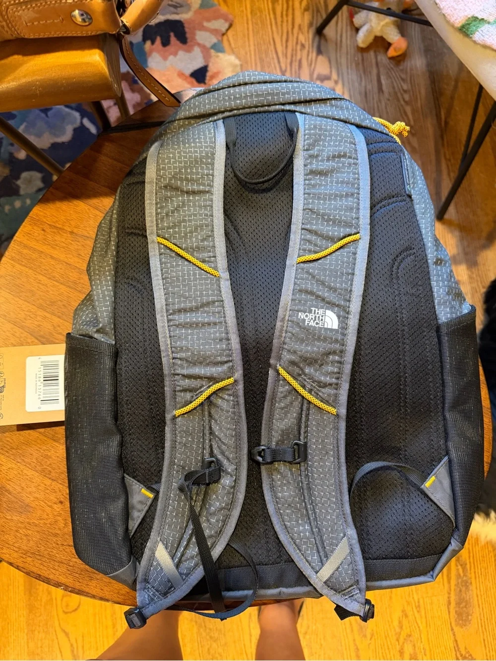 NWT The North Face Black & Gray Backpack and Lumbar Pack with Yellow Accents